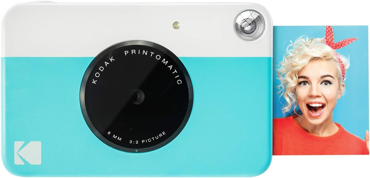 KODAK Printomatic Full-Color Instant Print Digital Camera - Colorful Photos On Zink 2x3" Sticky-Back Photo Paper - 5MP, Portable, Creative Fun Gift for Birthday, Christmas, Holiday - Green
