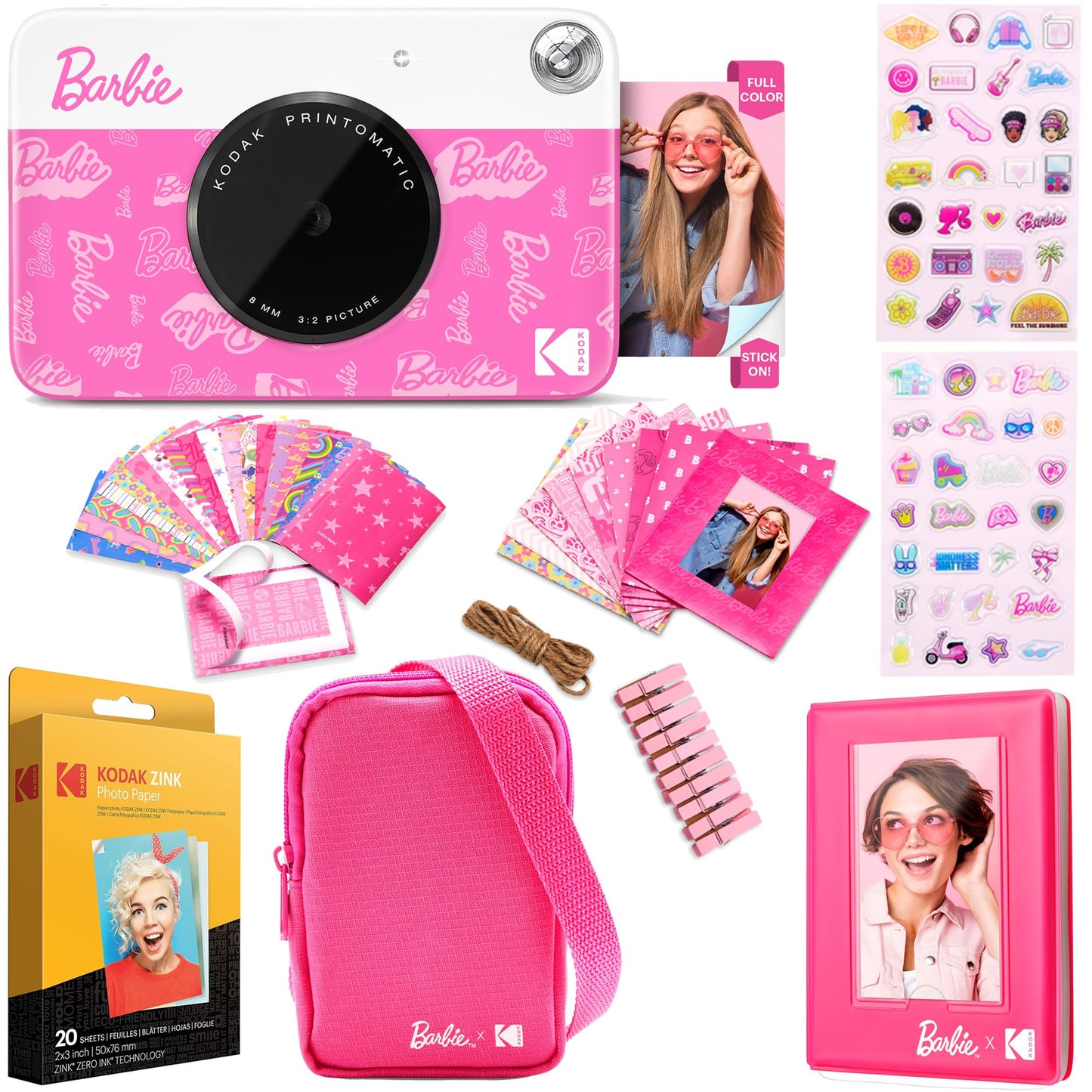 KODAK Printomatic Full-Color Instant Print Digital Camera - Colorful Photos On Zink 2x3" Sticky-Back Photo Paper - 5MP, Portable, Creative Fun Gift for Birthday, Christmas, Holiday - Green